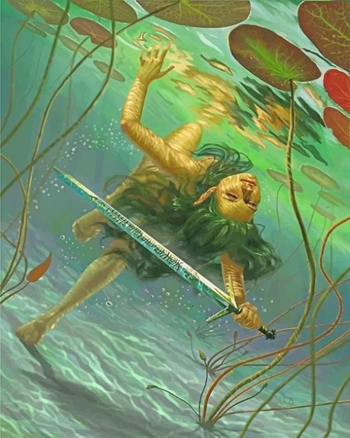 Witcher Lady Of The Lake Card Paint By Numbers