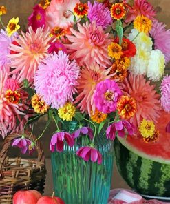Watermelon Flowers Paint by numbers