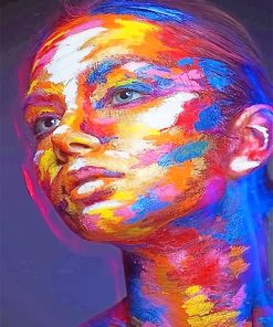 Colorful Face woman adult paint by numbers