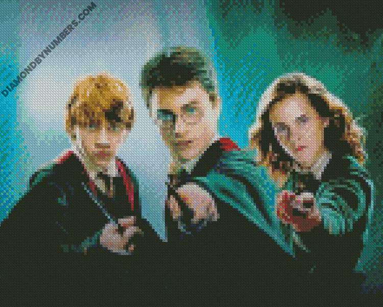 Harry Potter Hermione And Ron - 5D Diamond Paintings - DiamondByNumbers -  Diamond Painting art