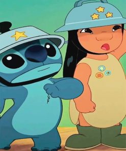 Lilo and stitch army adult paint by numbers