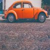 Orange VW Retro adult paint by numbers