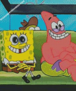 Spongebob squarepants and his friend diamond painting