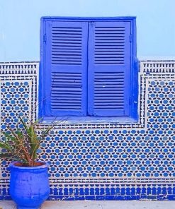 Blue Moroccan Style paint by number