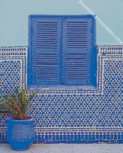 blue moroccan style diamond paintings