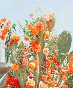 Cactus Flower Aesthetic paint by number