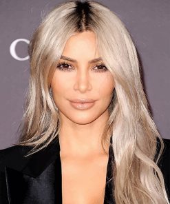 Grey Haired Kim Kardashian paint by number