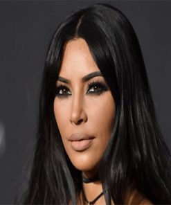 Kim Kardashian Brown Hair paint by number