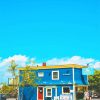 Peaceful Blue House paint by number
