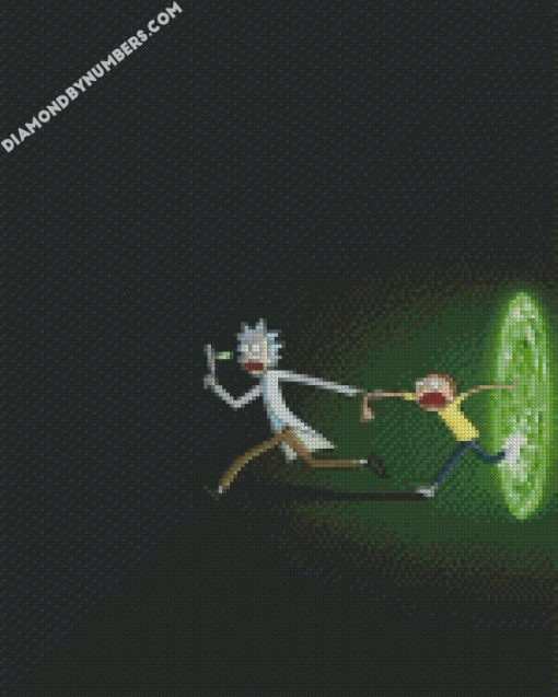 rick and morty escape diamond painting