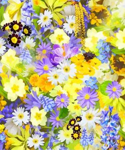 spring flowers adult paint by number