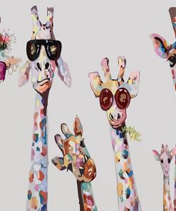 Stylish Giraffes Paint by number