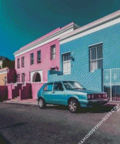 the colorful houses of Bo Kaap diamond paintings