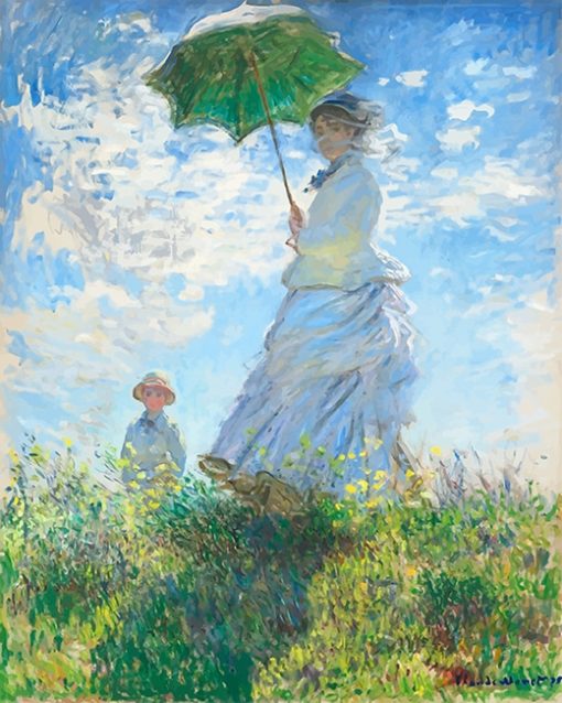 Claude Monet Woman With Parasol paint by number