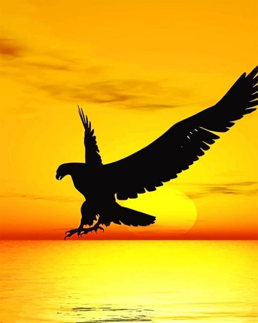 Eagle Silhouette Paint By Numbers