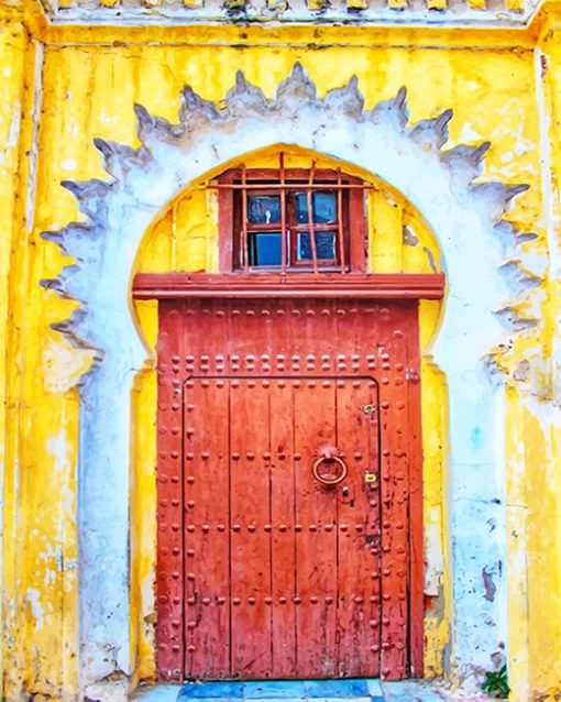 Traditional Moroccan Home Door Paint By Numbers