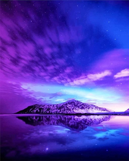 Beautiful Purple Sky Paint By Numbers