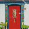 Aesthetic Red Door diamond painting