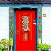 Aesthetic Red Door adult paint by numbers