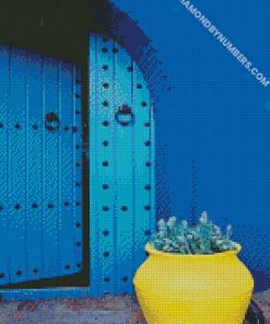 Aesthetic blue door diamond paintings