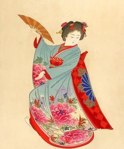 Ancient japan woman dancer adult paint by numbers