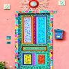 Artistic colorful door adult paint by numbers