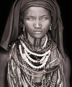 Black and white African woman adult paint by numbers