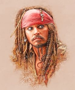 Captain Jack Sparrow paint by number