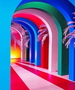 Colorful arches adult paint by numbers
