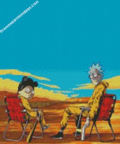 Pink Floyd Rick And Morty - 5D Diamond Painting - DiamondByNumbers - Diamond  Painting art