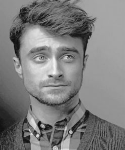 Daniel Radcliffe Black And White adult paint by numbers