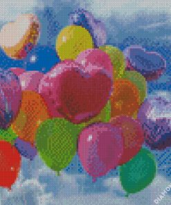 Flying Colorful Balloons Diamond Paintings