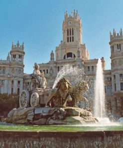 Fountain of Cybele Madrid paint by numbers