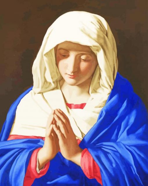 Giovanni Battista Salvi Da Sassoferrato Virgin Mary paint by number