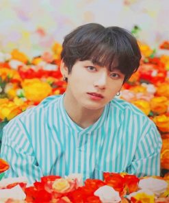 Jungkook bts flowers adult paint by numbers