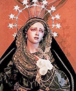 Lady Of Sorrows Statue Paint By Numbers