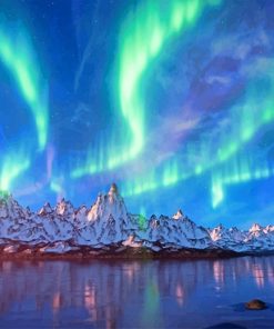Land Of Northern Light paint by number