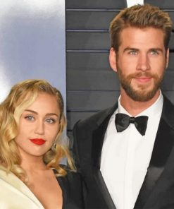Liam hemsworth and miley cyrus couple paint by numbers