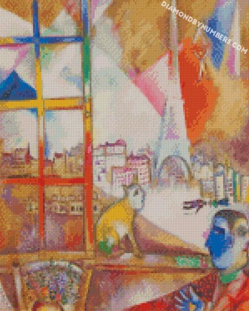 Marc Chagall Artwork Paris Through The Window diamond paintings
