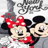 Mickey Mouse And Minnie New York paint by number