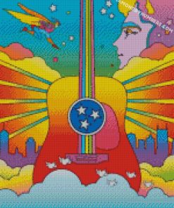 Peter Max Music City Abstract Colorful Art Diamond paintings
