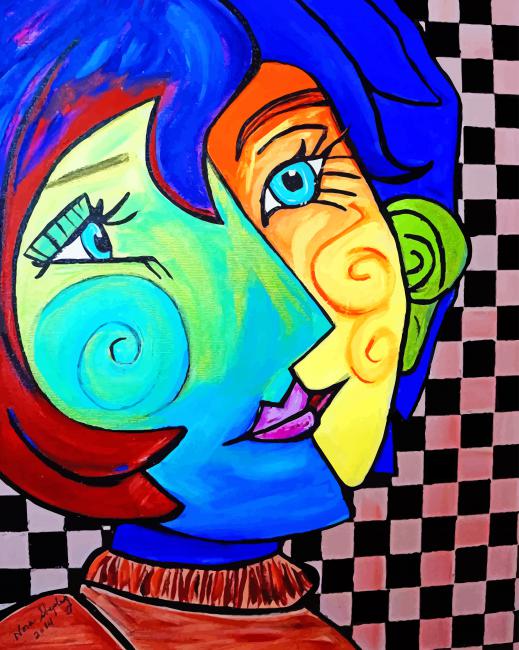 Diamond Painting Abstract Art by Pablo Picasso, Full Image - Painting