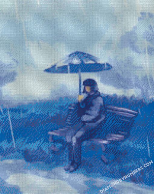 Pierre Morreel alone in the rain diamond paintings