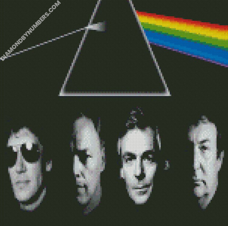 Pink Floyd Dark Side Of Moon - 5D Diamond Painting - DiamondByNumbers - Diamond  Painting art