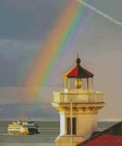 Rainbow lighthouse diamond paintings