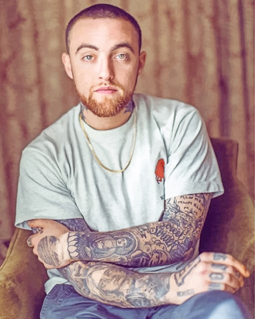 Rapper Mac Miller paint by number