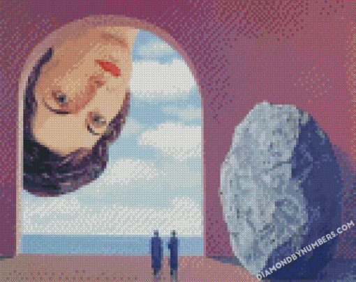 Rene Magritte portrait of stephy langui diamond paintings