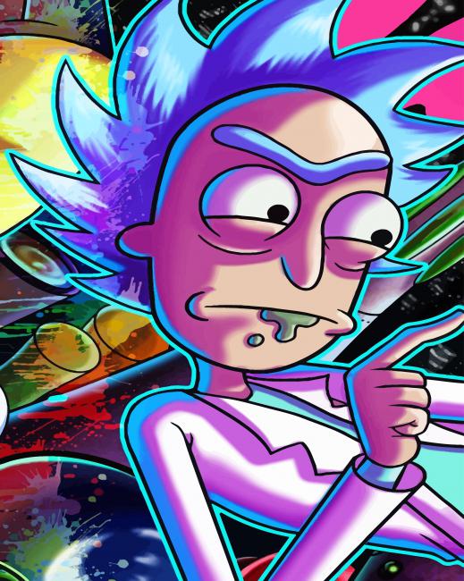 Cool Rick and Morty - Animations 5D Diamond Painting - DiamondByNumbers -  Diamond Painting art