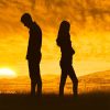 Sad couple silhouette adult paint by numbers