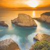 Shark Fin Cove Davenport Sunset paint by number